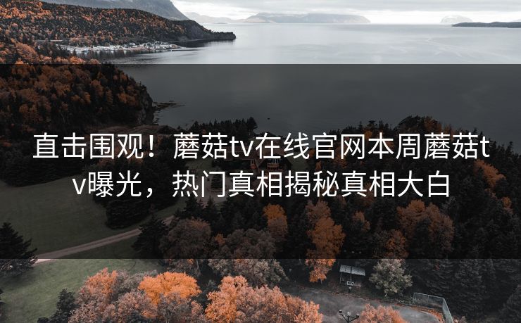 直击围观！蘑菇tv在线官网本周蘑菇tv曝光，热门真相揭秘真相大白